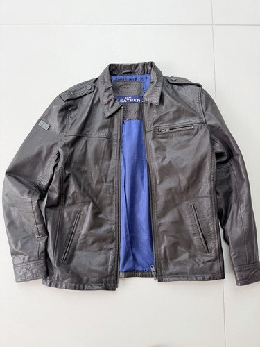 Superdry leather jacket xxl - jacket,