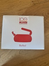 Alessi Bulbul Silver Stovetop Kettle 2.5L H23.7 x W18.5 x D26.5cm New RRP£200