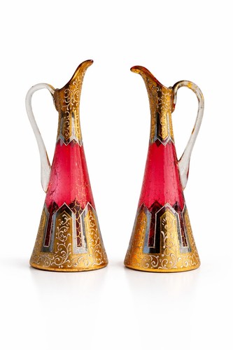Antique moser style cranberry - moser,