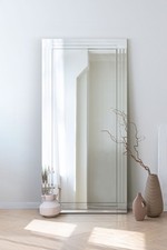 Extra Large Wall Mirror Full Length Silver All Glass 5Ft8 X 2Ft9 174cm X 85cm