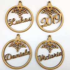 4x Personalised Christmas Tree