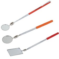 3 x INSPECTION MIRRORS Small Medium & Large Telescopic Extending by NEILSEN TOOL