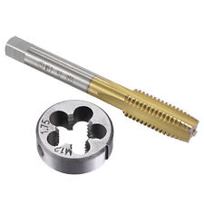 M12 x 1.75 Titanium Plated Straight Flute Thread Tap Round Die Tap and Die Set