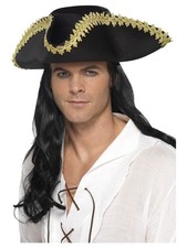 Smiffys Pirate Hat, Black