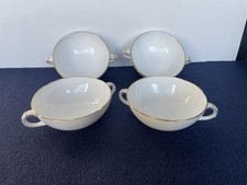 Four Adderley Ware White and Gilt Soup Coupes / Bowls Excellent Condition