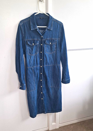 Blue denim shirt - m&co, dress