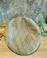 Tayberry Mens Cap Tweed Green Herringbone Flat Shooting Country Fishing