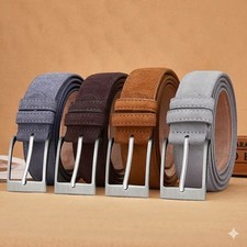 Suede Cow Leather Belt Unisex