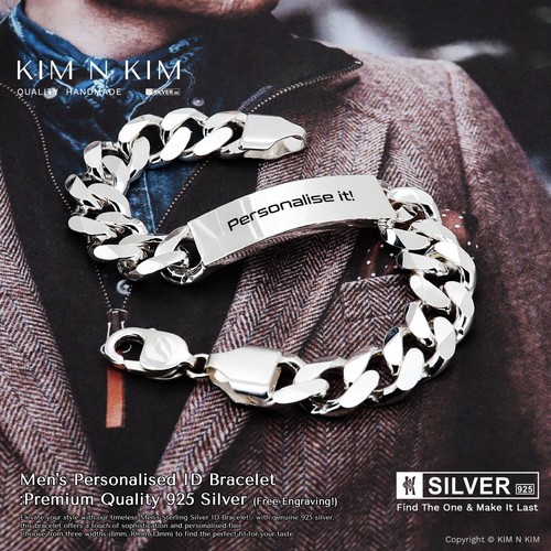 Mens silver bracelet - mens,