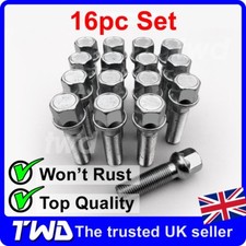 16 x ALLOY WHEEL BOLTS FOR MERCEDES BENZ S-CLASS (1999+) 45MM LONG NUTS [16MD]