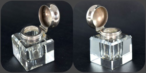 Vintage chrome lidded glass - chrome,