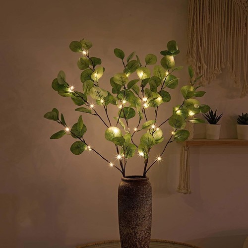 3pcs led eucalyptus - 3pcs, branch