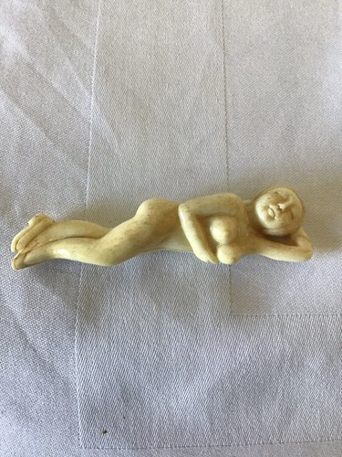 Antique hand carved bovine - antique,