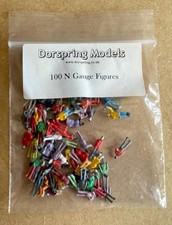 100 N Gauge Figures by Dorspring Models - unused - model railways dioramas etc