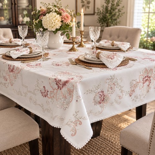 Spanish floral tablecloth - spanish, 12