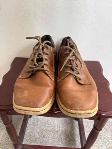Cat brown leather work boots - work,