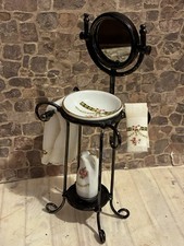 Dolls House 1/12 Scale Reutter Quality Miniature Metal Wash Stand & Accessories