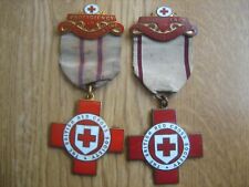 Two Red Cross Proficiency Badges/Medals in Nursing and First Aid Named.