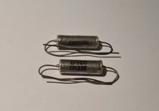 2 x SANGAMO 0.01uF 100v Paper In Oil Capacitors NOS (S3-839)