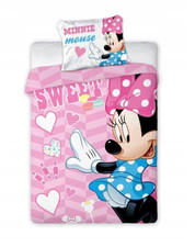 Disney Minnie Mouse Cot Bedding Set 135cm x 100cm / Pillowcase 60cm x 40cm - New