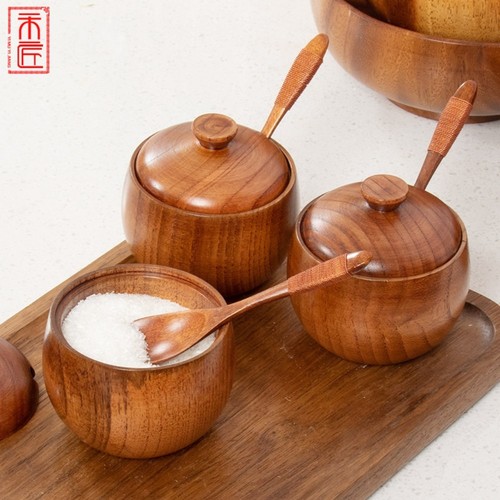 Salt bowl wooden - bowl, storage
