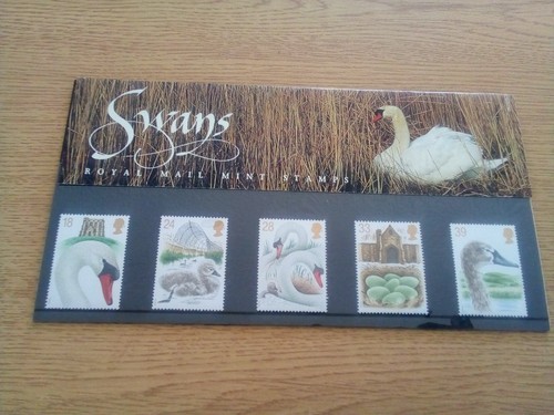 Gb stamps swans - bb..........gb,
