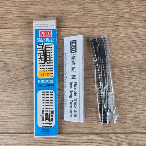 Peco 387 curved left hand - curved,