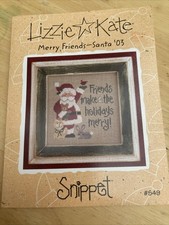 LIZZIE KATE “MERRY FRIENDS” SANTA SNIPPET CROSS STITCH CHART (2003)