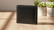 Ashland Leather Johnny the Fox Black Horween 100% Shell Cordovan Wallet