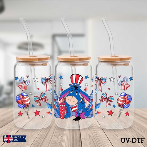 Eeyore dtf sticker - dtf, 16oz