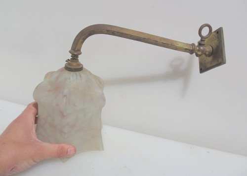 Victorian brass gas wall - gas, light