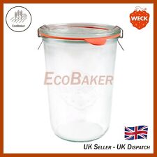 WECK 743 850ml Storage Jar, Incl Seal & Clamps. Canning, Yoghurt, Kimchi, Jam