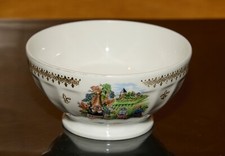 CHAMPAGNE 1950s Porcelain French Coffee Bowl Gilt Decoration - Very Collectable