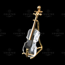 Swarovski Crystal Memories VIOLIN GOLD 173366 V1 Mint Rare Retired