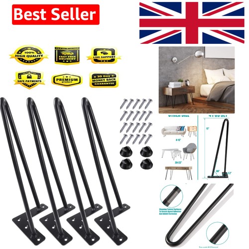 Black hairpin legs - black, set