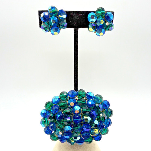 Vintage earrings brooch set - earrings,