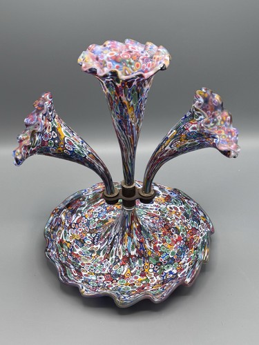 Murano millefiori epergne art - murano,