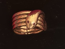 Vintage 9ct Gold Snake Ring