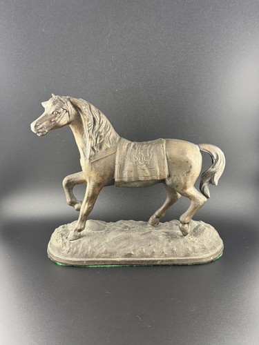 Vintage spelter metal trotting - metal,
