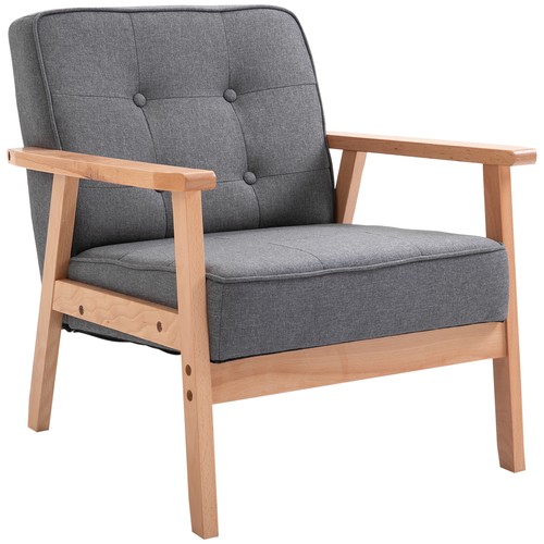 Homcom accent chair - homcom, linen