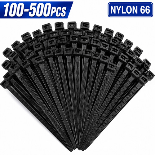 100 500pcs black cable zip - 100-500pcs,