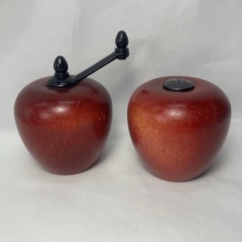 Vintage wooden apple red - vintage,