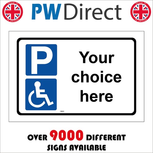 Sign disabled parking your - sign,