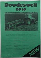 Original Dowdeswell DP10 Fully Mounted Reversible Plough Sheet, c 1980's