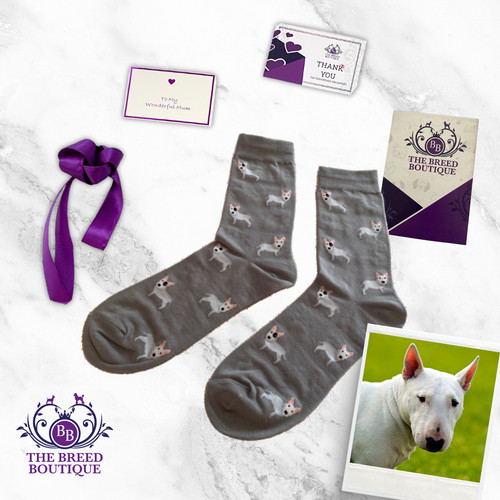 Bull terrier socks white - bull,