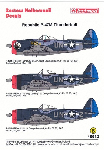 Techmod republic p 47m - 1/48, p-47m