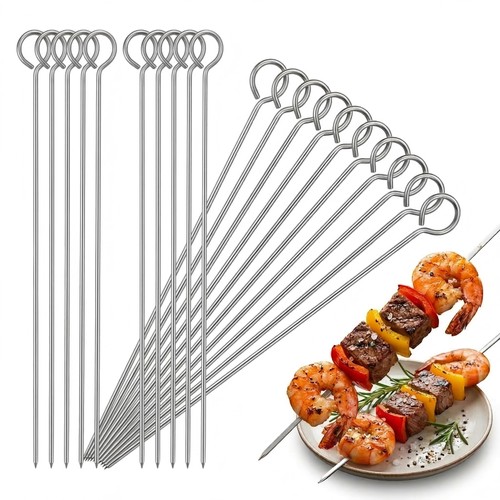 Bbq metal skewers stainless - metal,