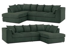 XL JUMBO CORD CORNER SOFA SET