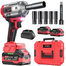 Cordless Impact Wrench 1200Nm(900 Ft-lbs)1/2 Brushless Impact Gun 21V High Power