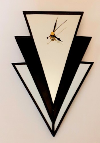 Art deco mirror wall clock - art, 9